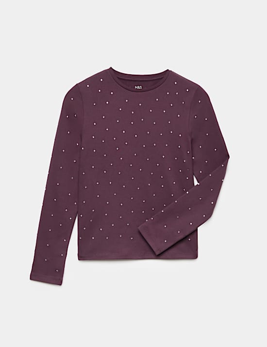 Diamant&eacute; Long Sleeve Top (6-16 Yrs)