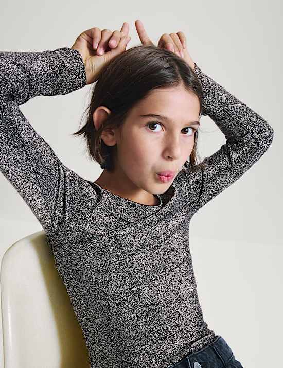 Sparkly Off Shoulder Bardot Top