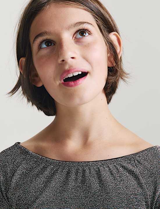 Sparkly Off Shoulder Bardot Top