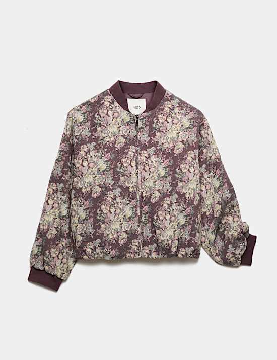 Padded Tapestry Bomber Jacket