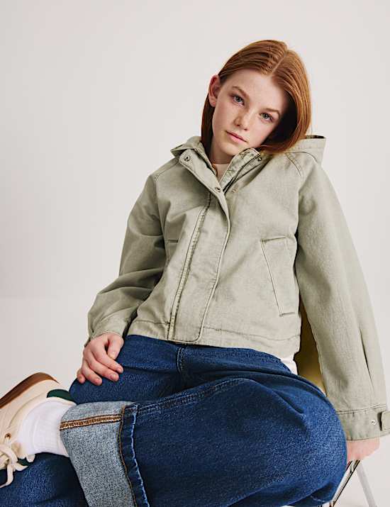 Parka con capucha 100 % algod&oacute;n (6-16 a&ntilde;os)