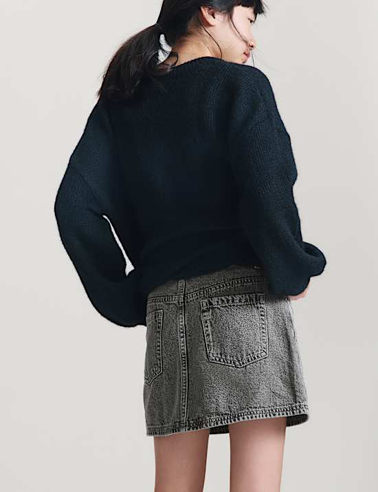Denim Sequin Mini Skirt (6-16 Yrs)