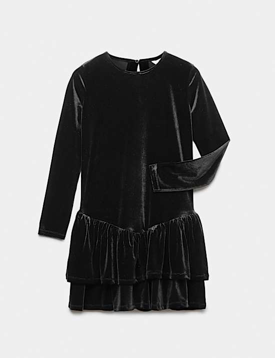 Velvet Dropwaist Dress (6-16 Yrs)