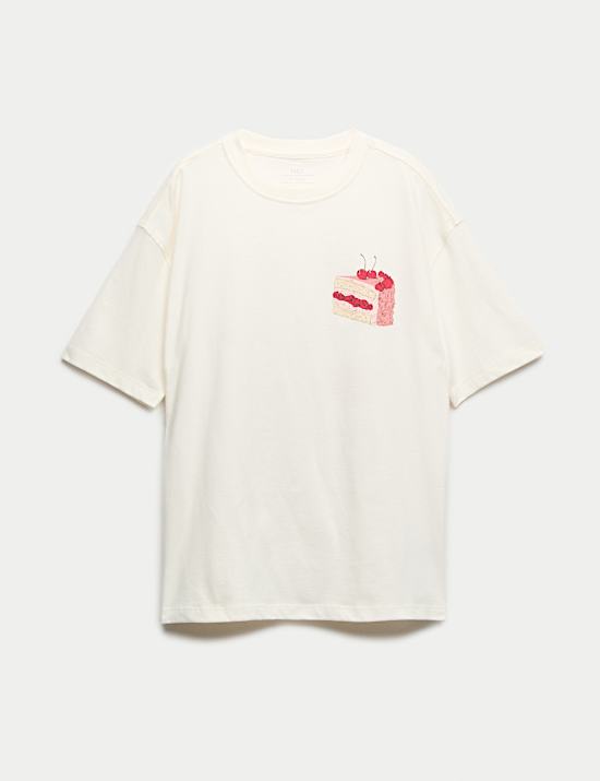 Pure Cotton Food Graphic T-Shirt (6-16 Yrs)