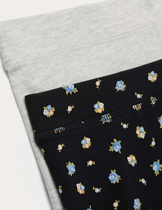 Lot de 2 leggings en coton (du 6 au 16 ans)