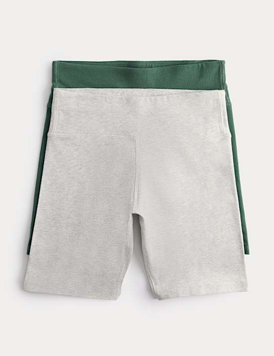 2 Pack Cotton Rich Cycling Shorts (6-16 Years)