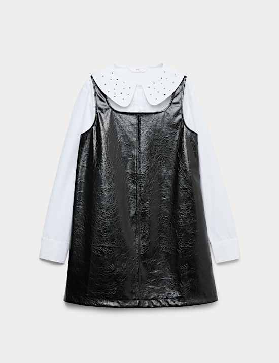 2-delige set met jurk en overhemd (6-16 jaar)