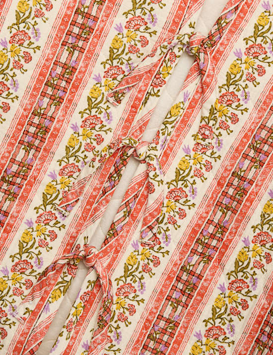 Pure Cotton Quilted Floral Jacket (6-16 Years)