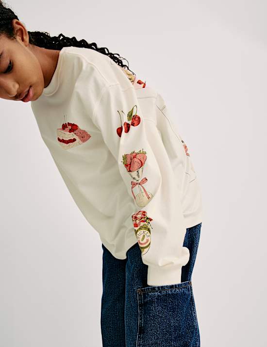 Pure Cotton Food Graphic Top (6-16 Yrs)