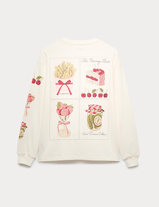 Haut 100 % coton à motif graphique nourriture (du 6 au 16 ans)