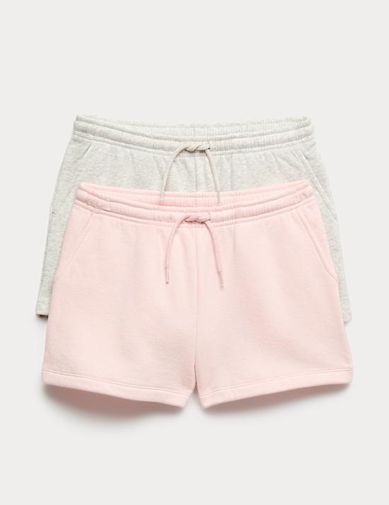 Lot de 2 shorts de jogging en coton (du 6 au 16 ans)