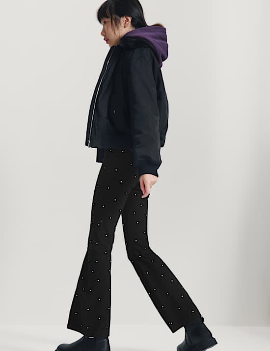 Cotton Rich Studded Kickflare Legging