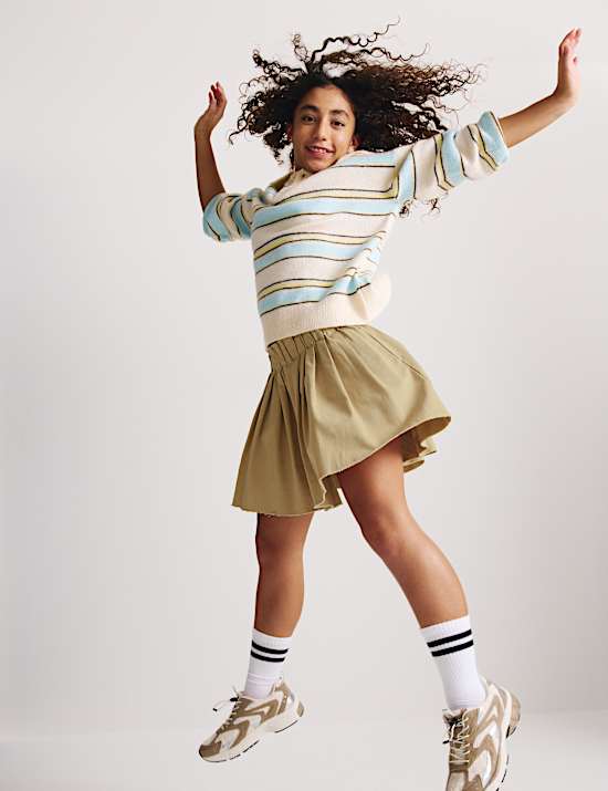 Cotton Rich Pleated Skirt (6-16 Yrs)