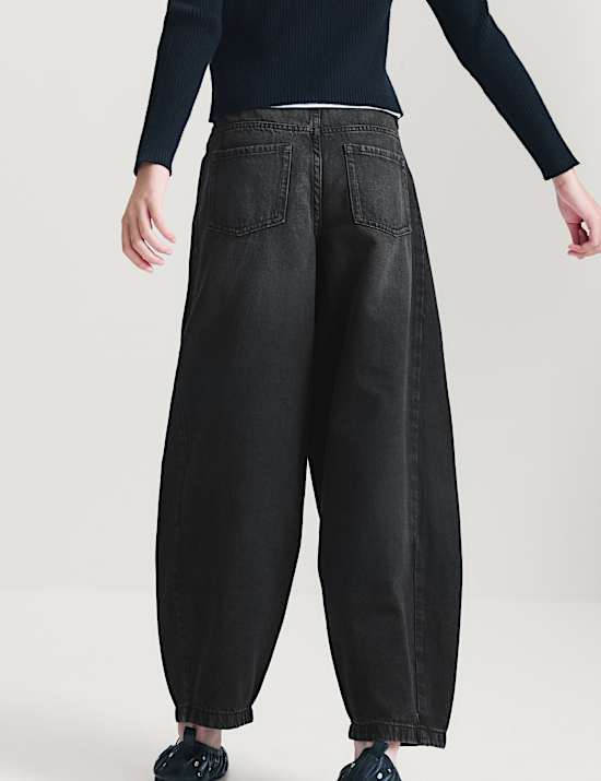 Denim Diamant&eacute; Rose Barrel Leg Jeans (6-16 Yrs)