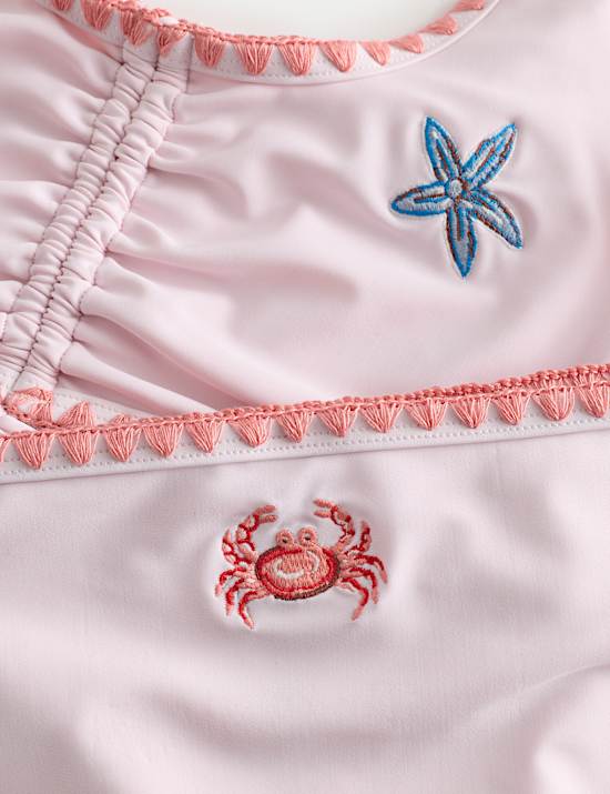 2 Piece Shell Patch Cap Sleeve Bikini (6-16 Yrs)