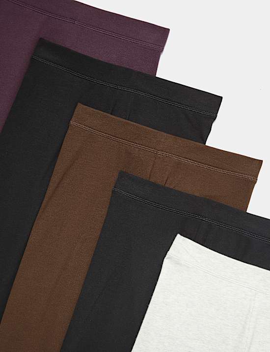 5 Pack Cotton Rich Leggings (6-16 Yrs)