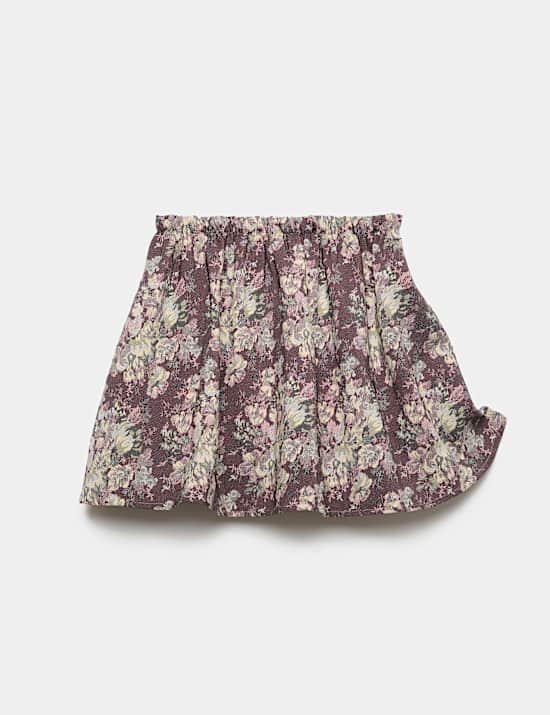 Falda skater estilo tapisserie floral