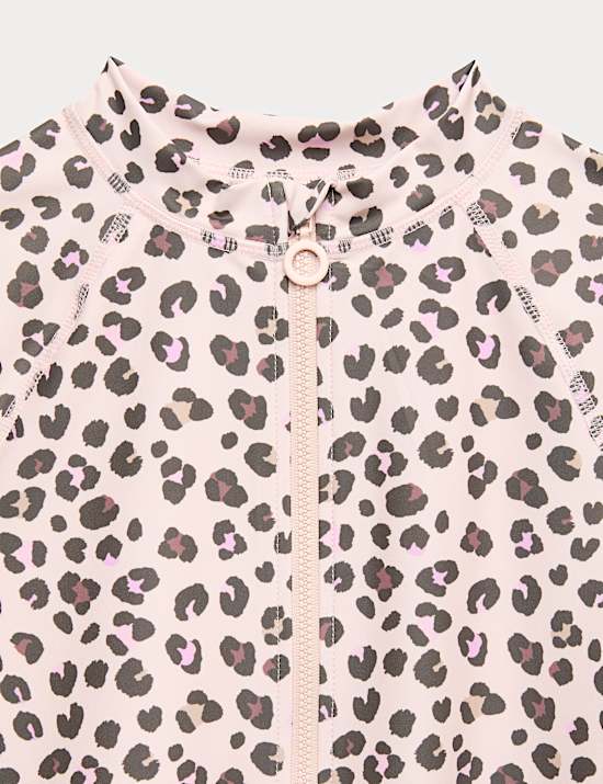 Leopard Long Sleeve Swimsuit (6-16 Yrs)