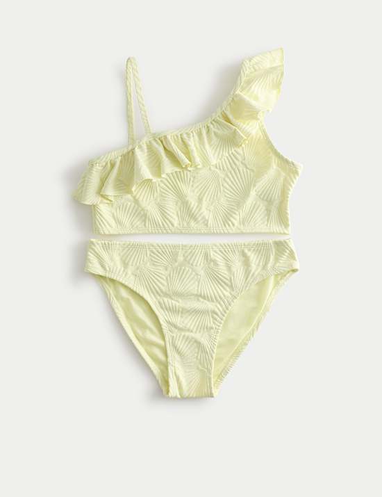 2 Piece One Shoulder Frill Bikini (6-16 Yrs)