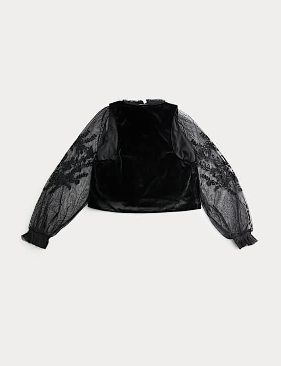 2pc Velvet Waistcoat and Shirt Set (6-16 Yrs)