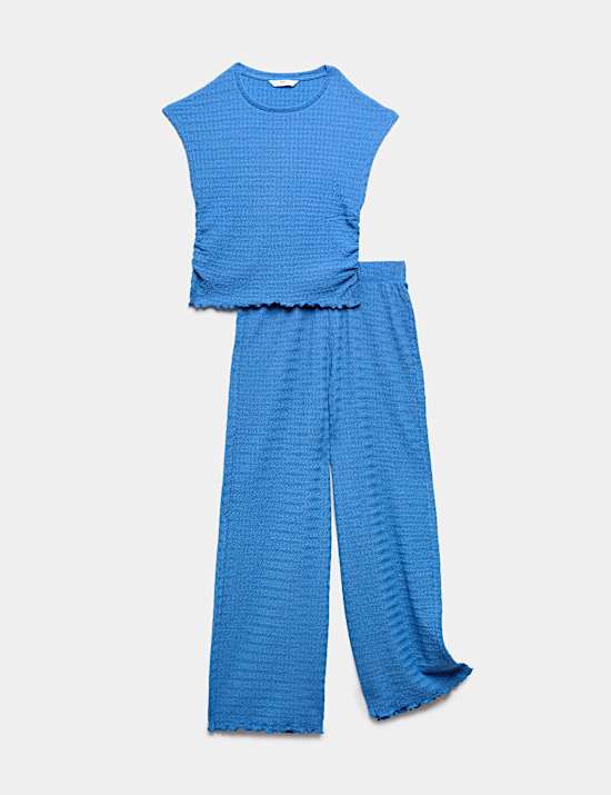Crinkle Jersey Top and Wide Leg Outfit (6-16 Yrs)