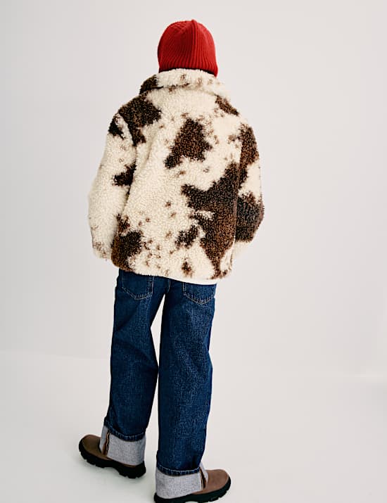 Pony Fur Borg Collared Jacket (6-16 Yrs)