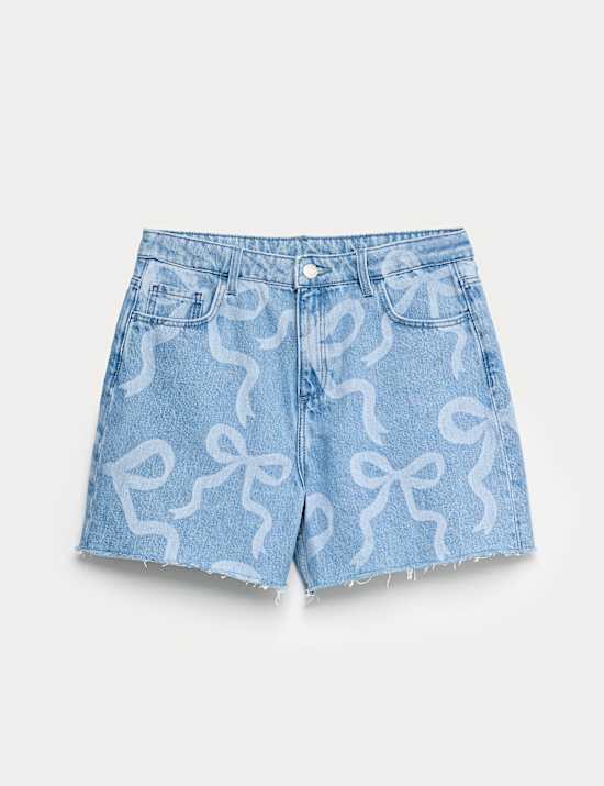 Denim Bow Shorts (6-16 Yrs)