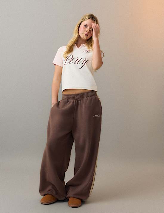Katoenrijke, baggy joggingbroek met wijde pijpen (6-16 jaar)