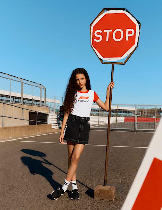 Formula 1&reg; Denim Mini Skirt (6-16 Yrs)