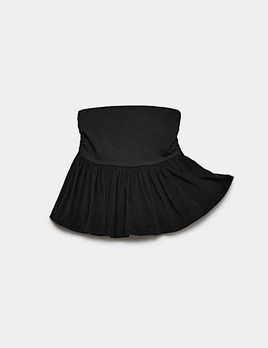 Minifalda pantal&oacute;n con cintura vuelta 100 % algod&oacute;n