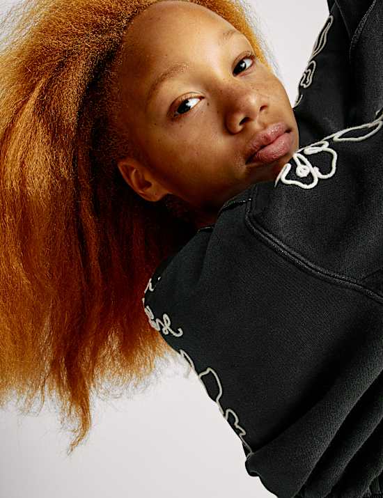 Cotton Rich Paradise Embroidered Sweatshirt (6-16 Yrs)