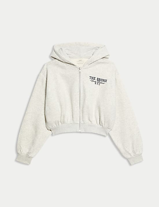 Katoenrijk capuchonvest met rits (6-16 jaar)