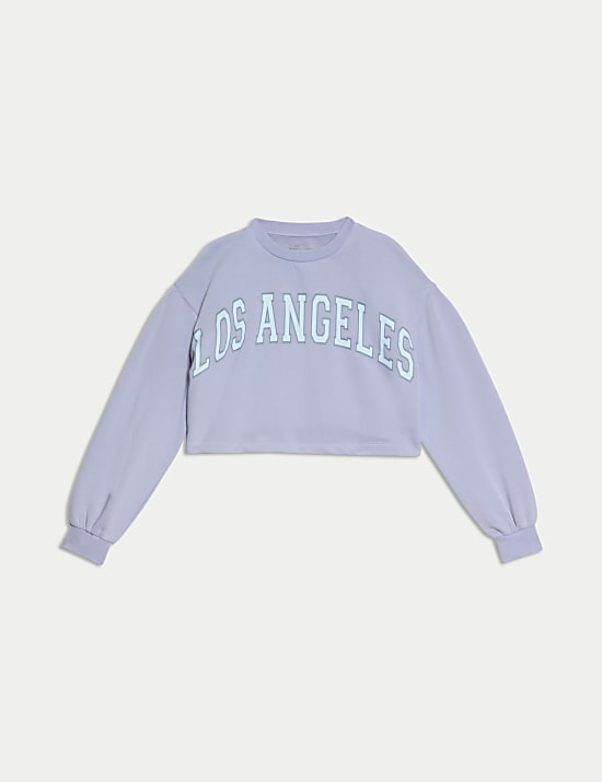 Sweat en coton &agrave; motif Los Angeles (du 2 au 16 ans)