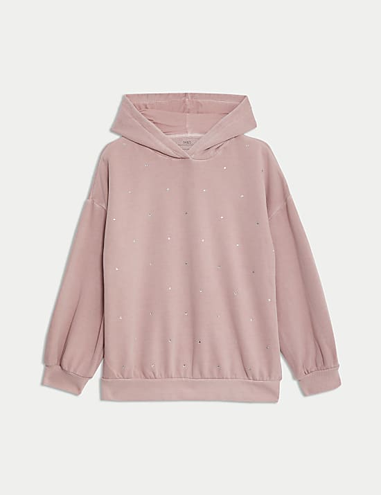 Cotton Rich Diamante Gem Hoodie (6-16 Yrs)