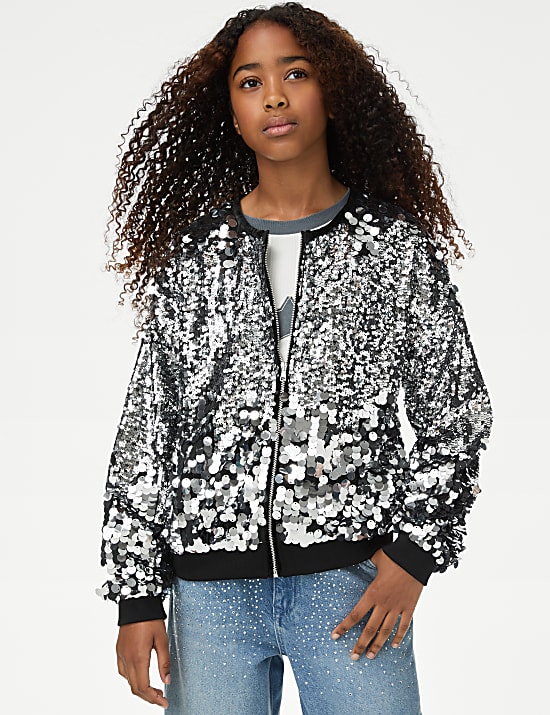 Blouson orné de sequins (du 6 au 16 ans)