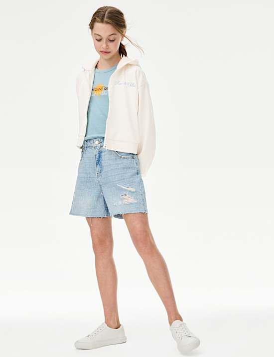 Cotton Rich Graphic Zip Hoodie (6-16 Yrs)