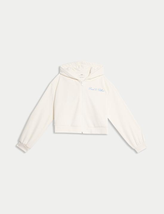 Cotton Rich Graphic Zip Hoodie (6-16 Yrs)