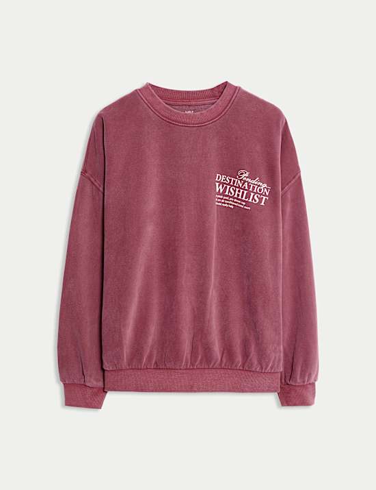 Sweatshirt met stadsprint en katoen (6-16 jaar)