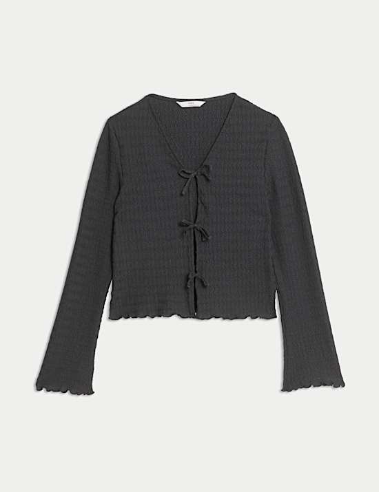 Textured Tie Cardigan (6-16 Yrs)