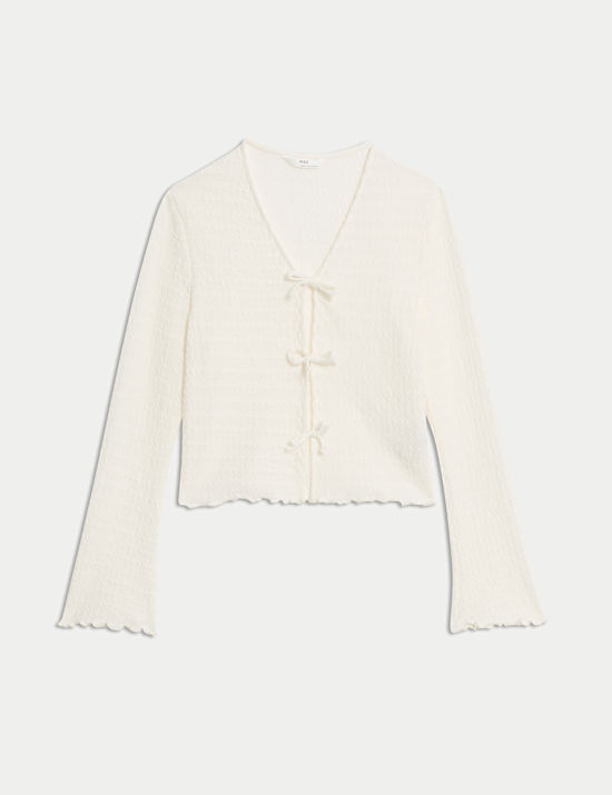 Textured Tie Cardigan (6-16 Yrs)