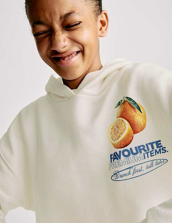 Cotton Rich Print Hoodie (6-16 Yrs)