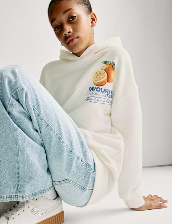 Cotton Rich Print Hoodie (6-16 Yrs)