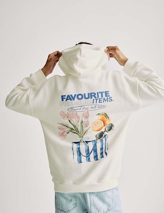 Cotton Rich Print Hoodie (6-16 Yrs)