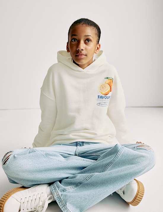 Cotton Rich Print Hoodie (6-16 Yrs)