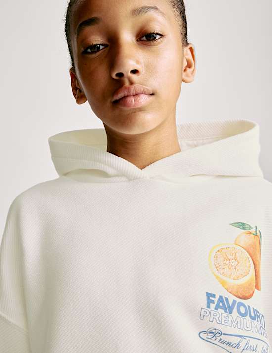 Cotton Rich Print Hoodie (6-16 Yrs)