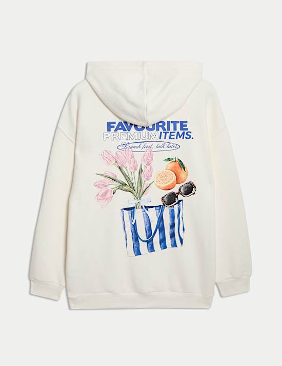 Cotton Rich Print Hoodie (6-16 Yrs)