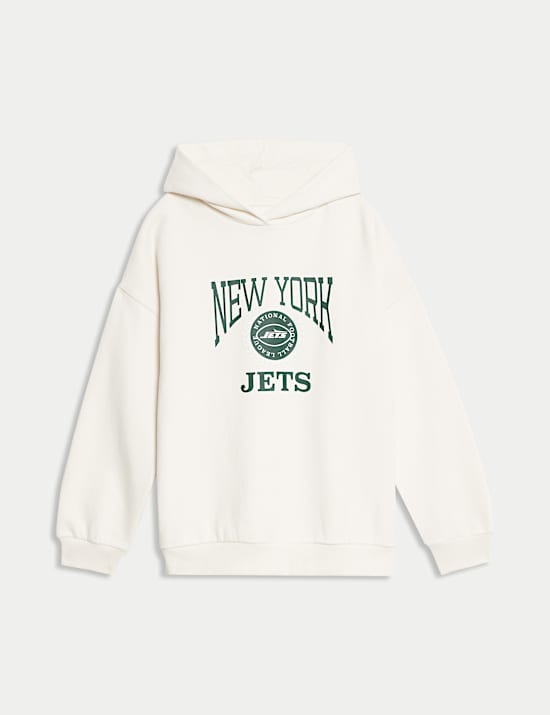 Φούτερ με κουκούλα NFL Jets με υψηλή περιεκτικότητα σε βαμβάκι (6-16 ετών)