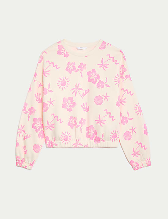 Cotton Rich Printed Sweatshirt (6-16 Yrs)
