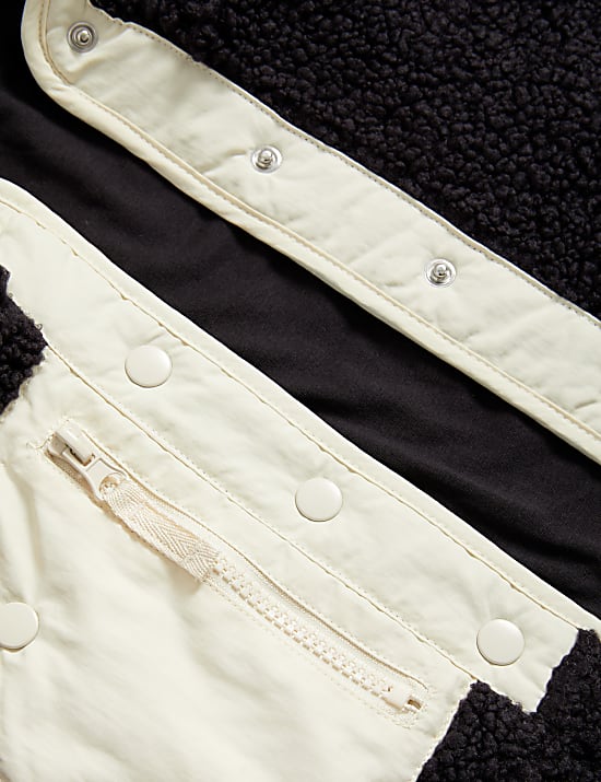 Jaket Bertudung Fleece Borg (6-16 Tahun)