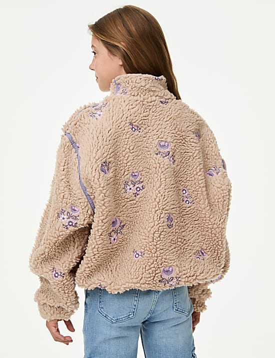 Borg Floral Jacket (6-16 Yrs)